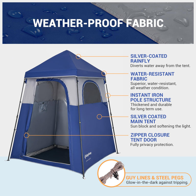 Load image into Gallery viewer, KingCamp MARASUSA Q Portable Instant Pop Up 1-Room Privacy Tent
