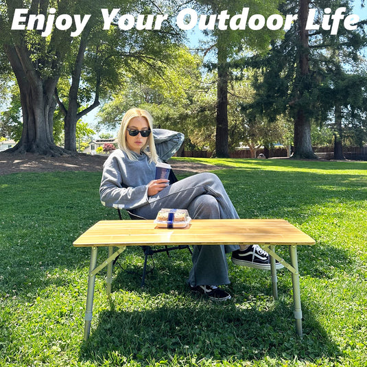 ATEPA BAMBOO 4-Folded Bamboo Table