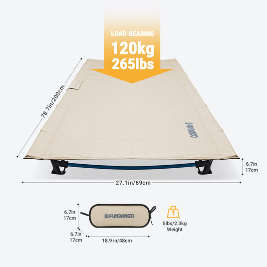 FUNDANGO Aluminum Folding Cot L