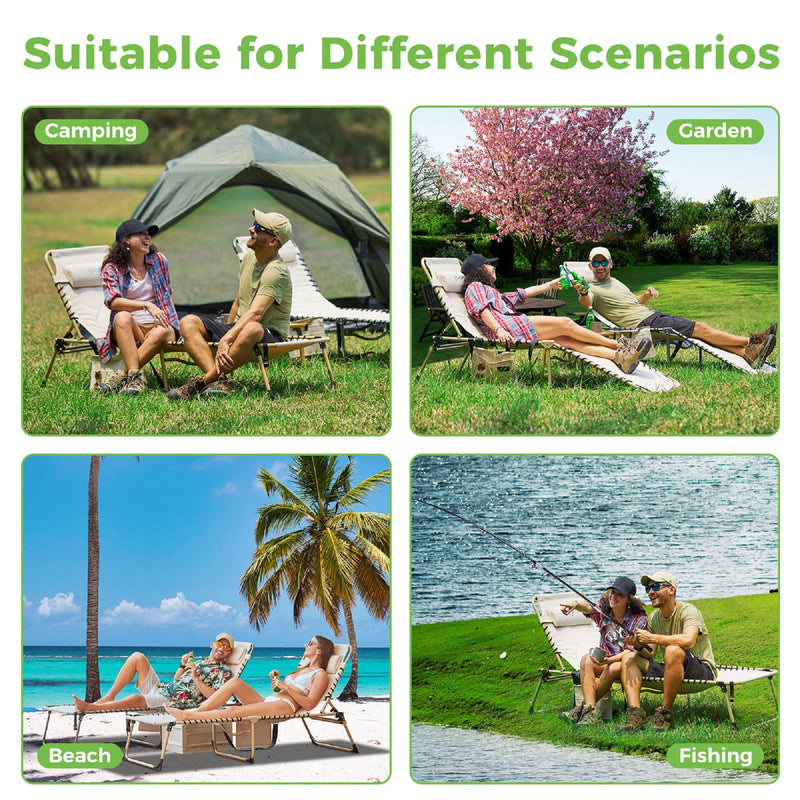 Load image into Gallery viewer, KingCamp Oversized Comfort 3-folding Lounge Chair Easy Fold and Carry
