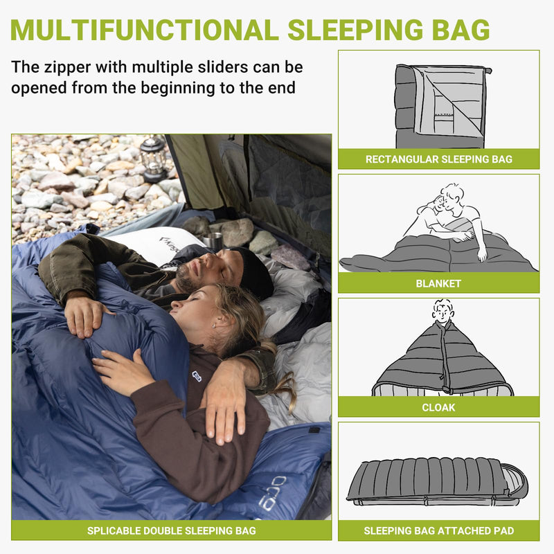 Load image into Gallery viewer, ATEPA ELEMENTS 600 Down Sleeping Bag black

