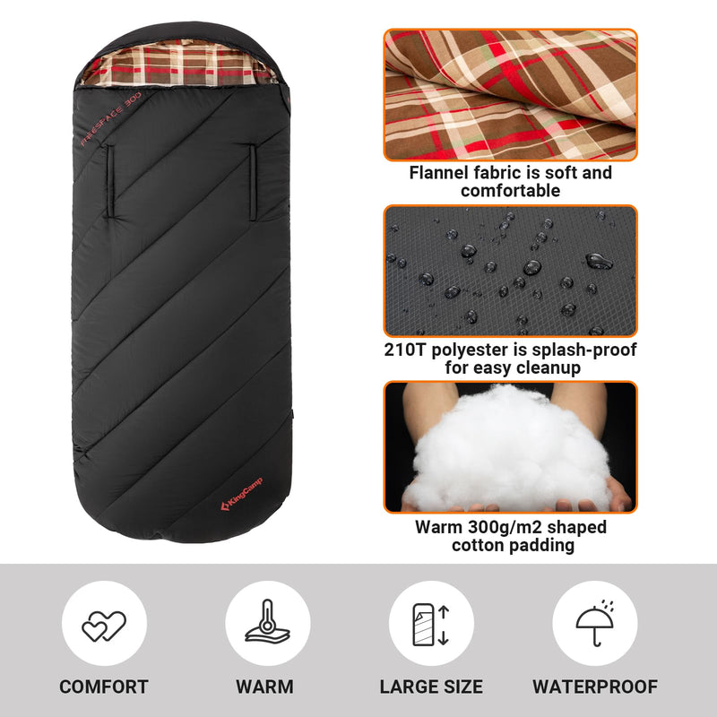 Load image into Gallery viewer, KingCamp Freespace 300 Wearable Flannel Sleeping Bag
