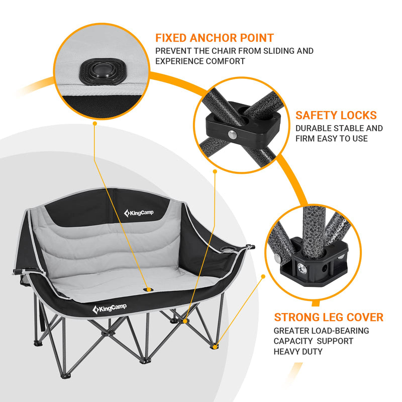 Load image into Gallery viewer, KingCamp Double Sofa Chair Camping Loveseat
