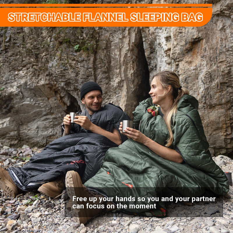 Load image into Gallery viewer, KingCamp Freespace 300 Wearable Flannel Sleeping Bag
