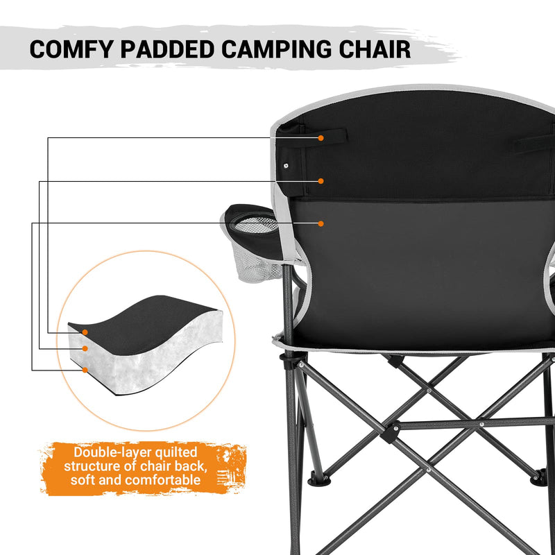 Load image into Gallery viewer, FUNDANGO Arm Chiar Plus Spacious Armchair Folding Camping Chair with Side Table
