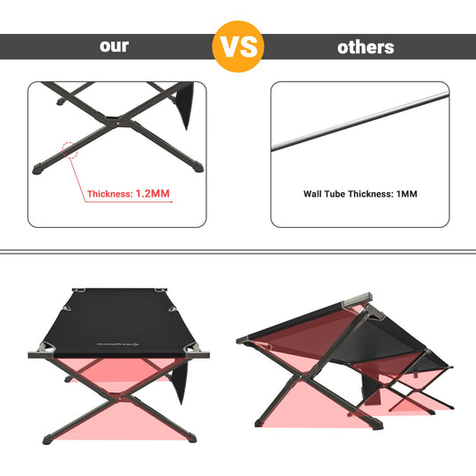 KingCamp BANYAN Steel Army Cot L Family Comfort Bed