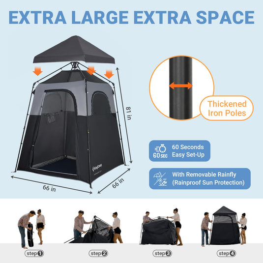 KingCamp Outdoor Shower Tents for Camping Portable Instant Pop Up Privacy Tent