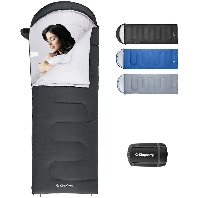 Load image into Gallery viewer, KingCamp Oasis 250 Sleeping Bag-Envelope With Hood 3 Season Camping Sleeping Bag
