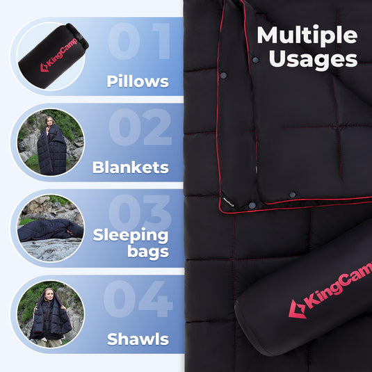 KingCamp Lightweight Camping Blanket Packable Blanket