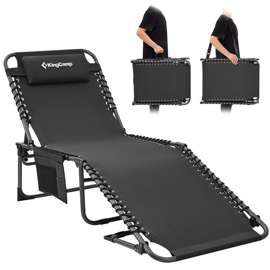 KingCamp 5 Position Outdoor Chaise Lounge Chair