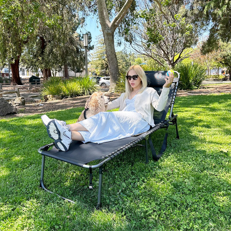 Load image into Gallery viewer, KingCamp 5 Position Outdoor Chaise Lounge Chair
