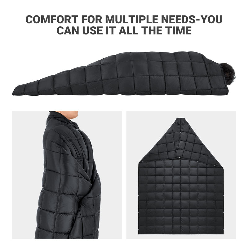 Load image into Gallery viewer, KingCamp BLANKET Travel Blanket Black
