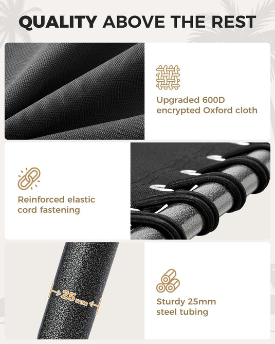 KingCamp MAGNOLIA B20 Folding Oversized Lounge Chair for Patio, Beach, Yard