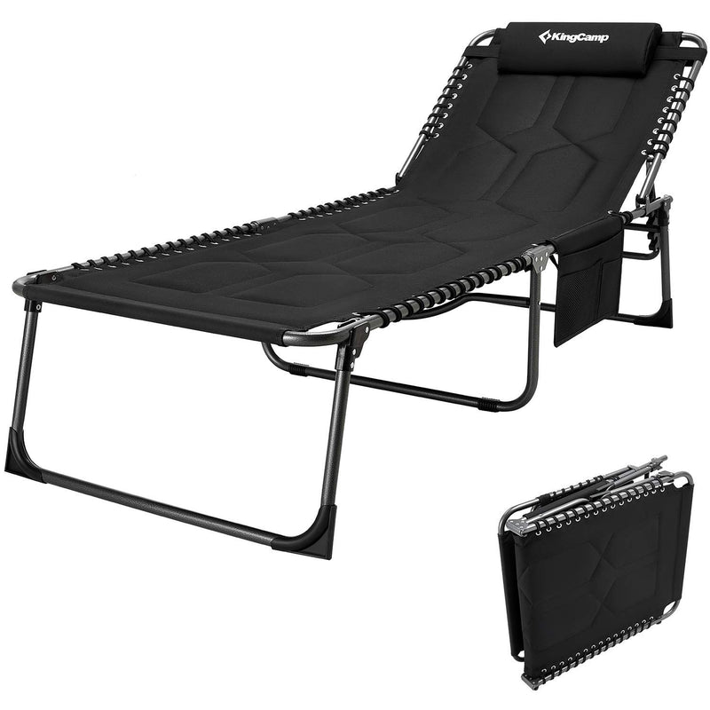Load image into Gallery viewer, KingCamp Oversized Comfort 3-folding Lounge Chair Easy Fold and Carry
