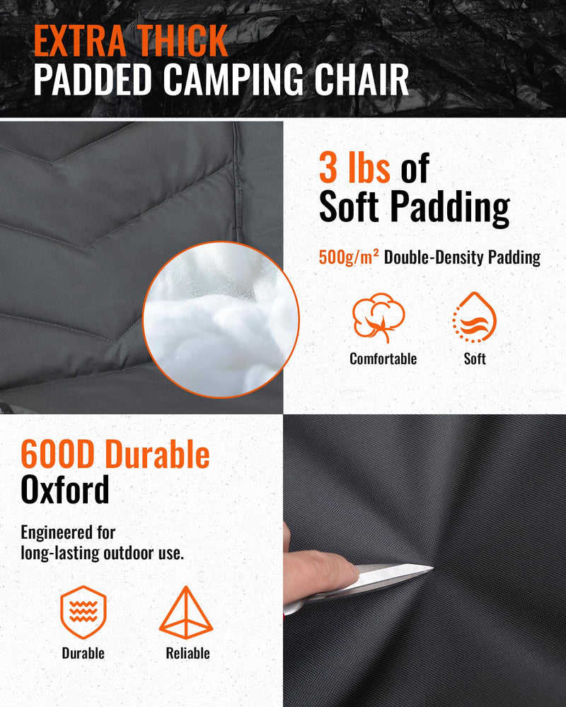 Load image into Gallery viewer, KingCamp CANNA C10 PLUS Oversized Padded Camping Chair Extra Thick Padded and Durable
