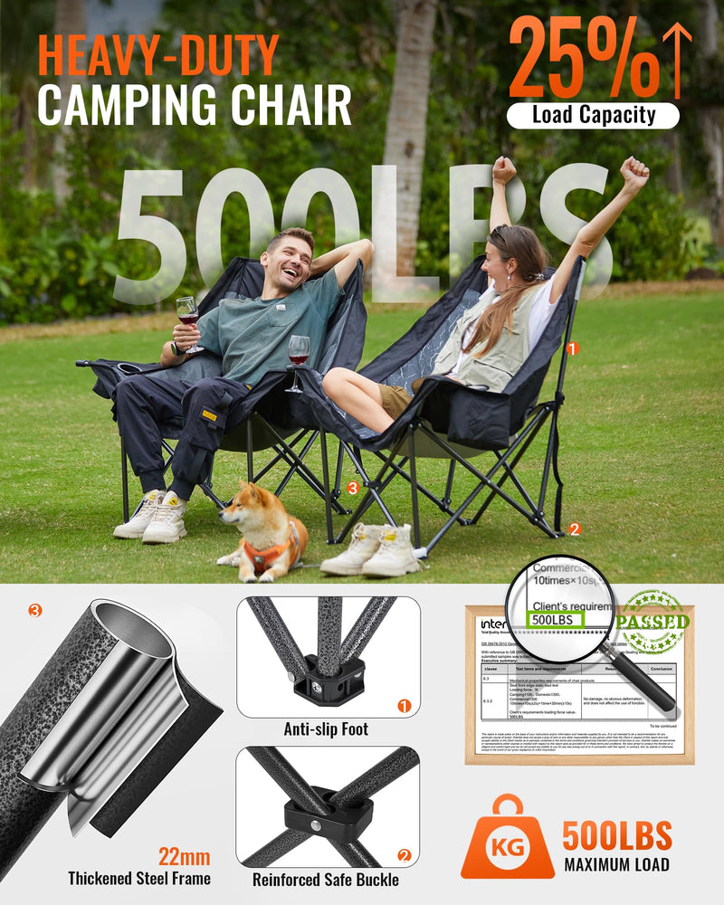 Load image into Gallery viewer, KingCamp CANNA C10 PLUS Oversized Padded Camping Chair Heavy Duty
