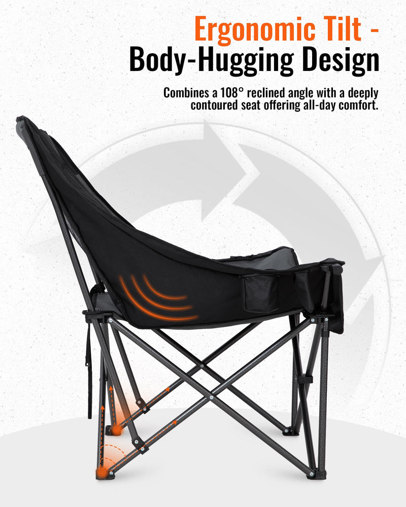 Load image into Gallery viewer, KingCamp CANNA C10 PLUS Oversized Padded Camping Chair Ergonmic Tilt - Body Hugging Design
