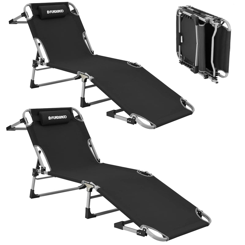 Load image into Gallery viewer, FUNDANGO CLASSIC Folding Lounge Chair and Camping Bed - 4 Adjustable Positions
