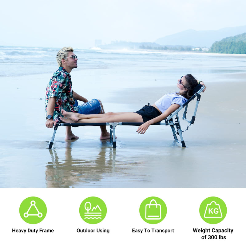 Load image into Gallery viewer, FUNDANGO CLASSIC Folding Lounge Chair and Camping Bed - 4 Adjustable Positions
