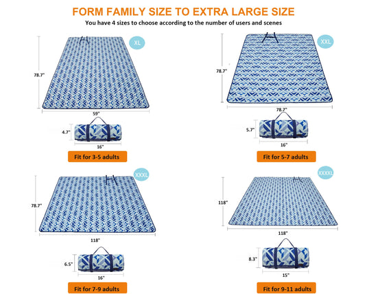 KingCamp ARIEL Picnic Rug Travel and Picnic Blanket