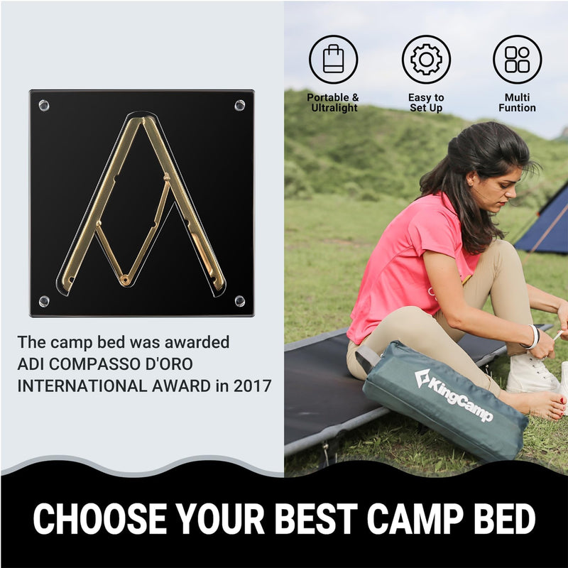 Load image into Gallery viewer, KingCamp Oversized Folding Camping Cots Ultralight Sleeping Cots
