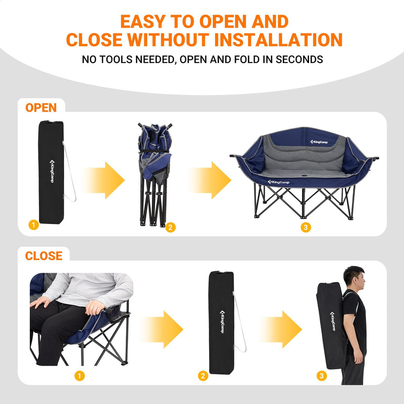 Load image into Gallery viewer, KingCamp Double Sofa Chair Camping Loveseat
