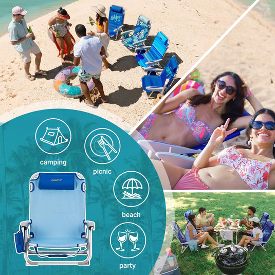 WEJOY Adjustable Beach Chair Set of 2