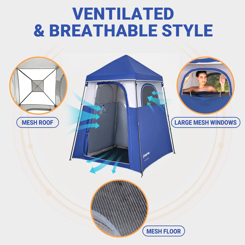 Load image into Gallery viewer, KingCamp Outdoor Shower Tents for Camping Portable Instant Pop Up Privacy Tent
