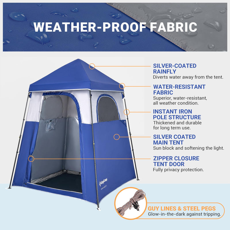 Load image into Gallery viewer, KingCamp Outdoor Shower Tents for Camping Portable Instant Pop Up Privacy Tent
