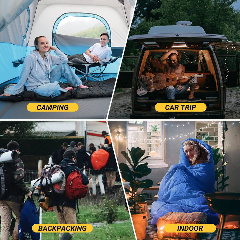 Load image into Gallery viewer, KingCamp Oasis 250 Sleeping Bag-Envelope With Hood 3 Season Camping Sleeping Bag
