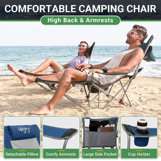 WEJOY FOLDING RECLINER CHA Folding Chair Blue