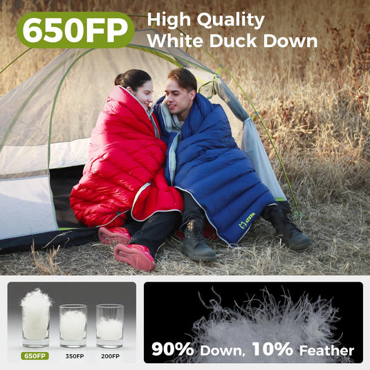 ATEPA Ultralight  Down Sleeping Bag Filling 300g White Duck Down Easy to Pack