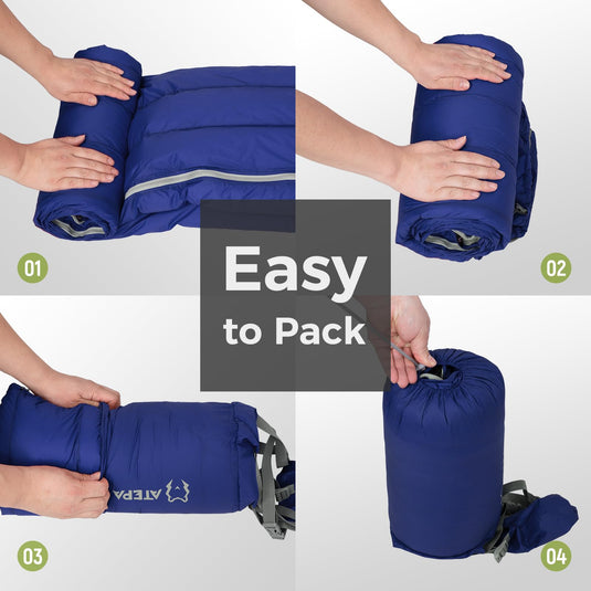 ATEPA Ultralight  Down Sleeping Bag Filling 300g White Duck Down Easy to Pack