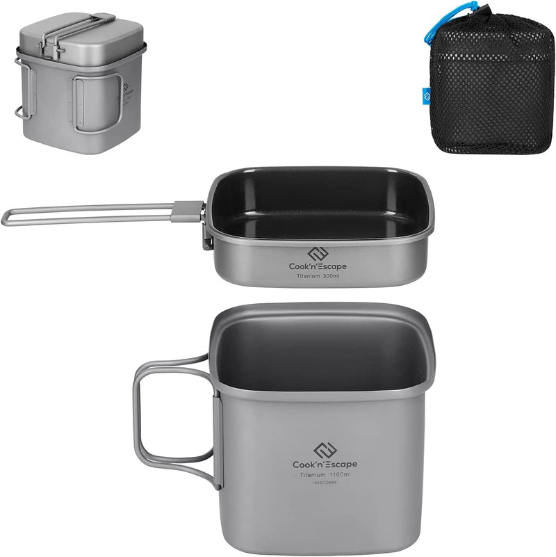 Load image into Gallery viewer, Cook&#39;n&#39;Escape Mount Logan Cookset Titanium Cookset
