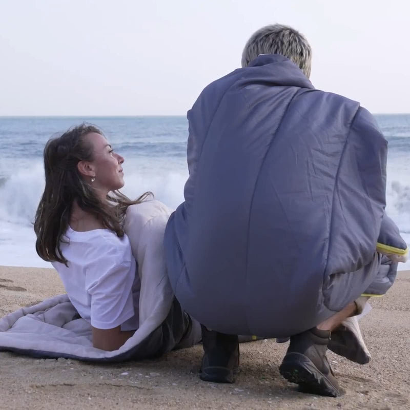 Load image into Gallery viewer, FUNDANGO 3-in-1 XL Queen Double Sleeping Bag with 2 Pillows
