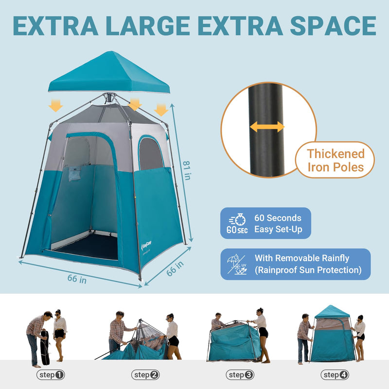 Load image into Gallery viewer, KingCamp MARASUSA Q Portable Instant Pop Up 1-Room Privacy Tent
