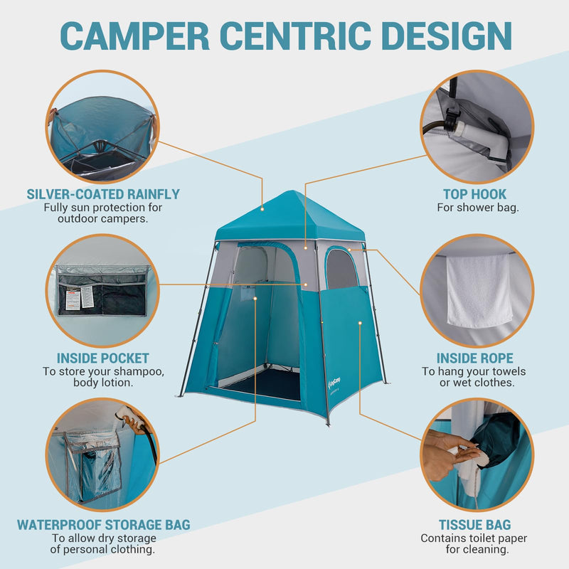 Load image into Gallery viewer, KingCamp MARASUSA Q Portable Instant Pop Up 1-Room Privacy Tent
