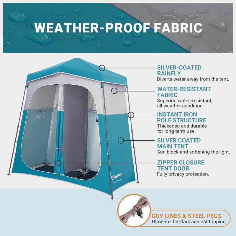 Load image into Gallery viewer, KingCamp Outdoor Shower Tents for Camping Portable Instant Pop Up Privacy Tent
