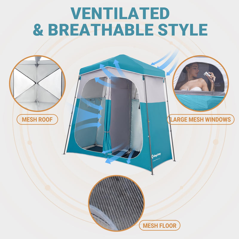 Load image into Gallery viewer, KingCamp Outdoor Shower Tents for Camping Portable Instant Pop Up Privacy Tent
