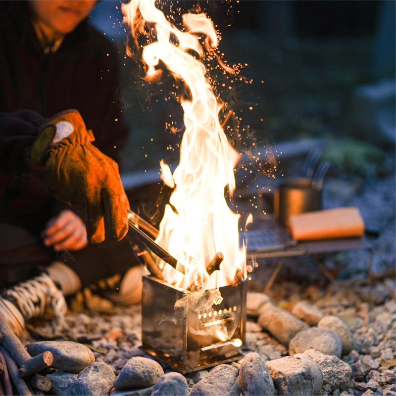 Load image into Gallery viewer, Cook'n'Escape Ultralight Wood Stove – Portable Titanium Grill &amp; Secondary Burn Camp Stove
