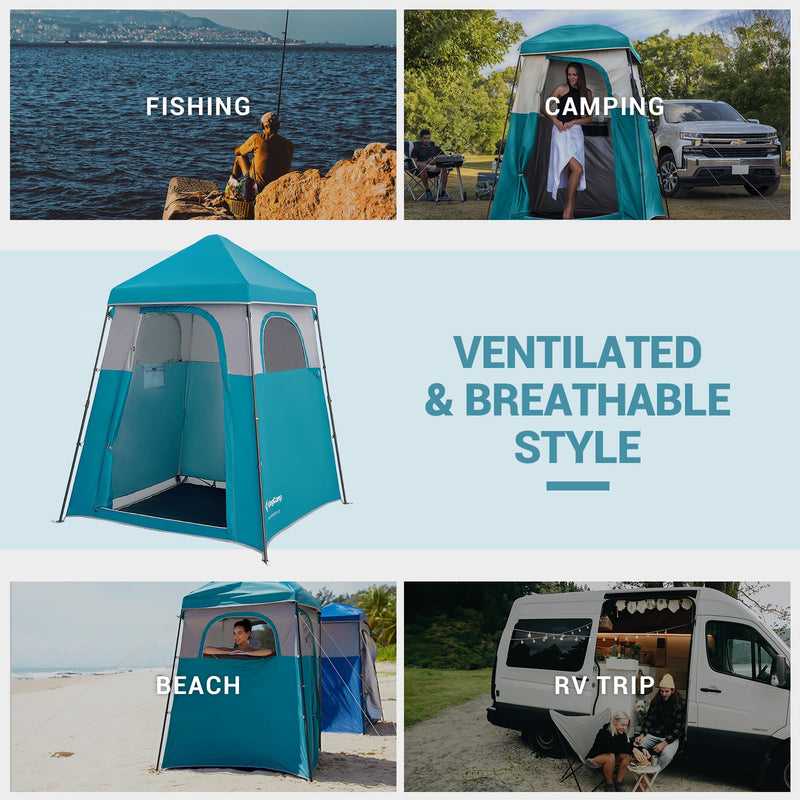 Load image into Gallery viewer, KingCamp Outdoor Shower Tents for Camping Portable Instant Pop Up Privacy Tent
