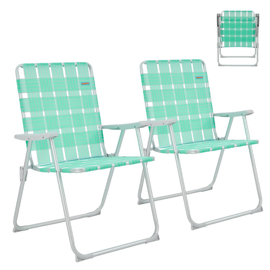 WEJOY South Molle Plus Beach Chair green 2 PACK