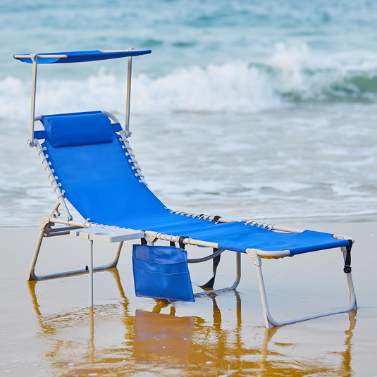 WEJOY Cool Lounge Chair Plus Folding Chaise Lounge Chair with Adjustable Back