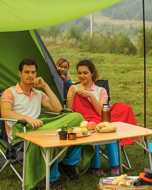 KingCamp 2-Folded Bamboo Table