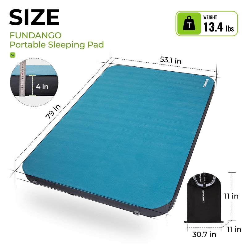 Load image into Gallery viewer, FUNDANGO Self Inflating Sleeping Pad Memory Foam Camping Mattress

