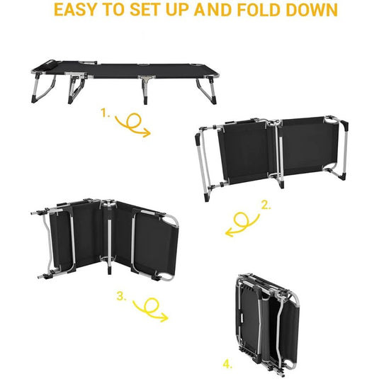 FUNDANGO CLASSIC Folding Lounge Chair and Camping Bed - 4 Adjustable Positions