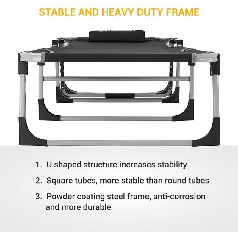 Load image into Gallery viewer, FUNDANGO CLASSIC Folding Lounge Chair and Camping Bed - 4 Adjustable Positions
