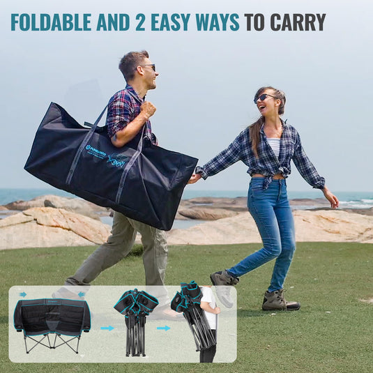 FUNDANGO 2-Person Oversized Double Layer Padded Loveseat Sofa with Extra Large Seat