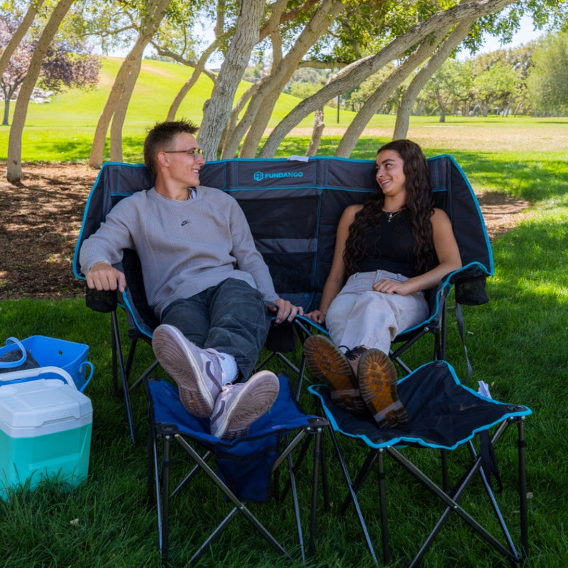 Load image into Gallery viewer, FUNDANGO 2-Person Oversized Padded Loveseat with Cooler
