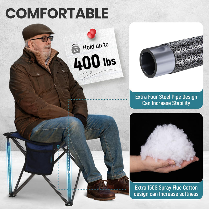 Load image into Gallery viewer, FUNDANGO Camping Stool PLUS 18 Inch Blue
